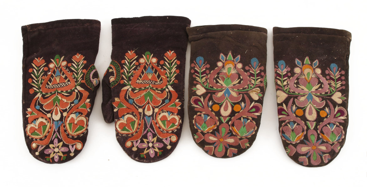 Dräktvantar 2 par, 18/1900-tal