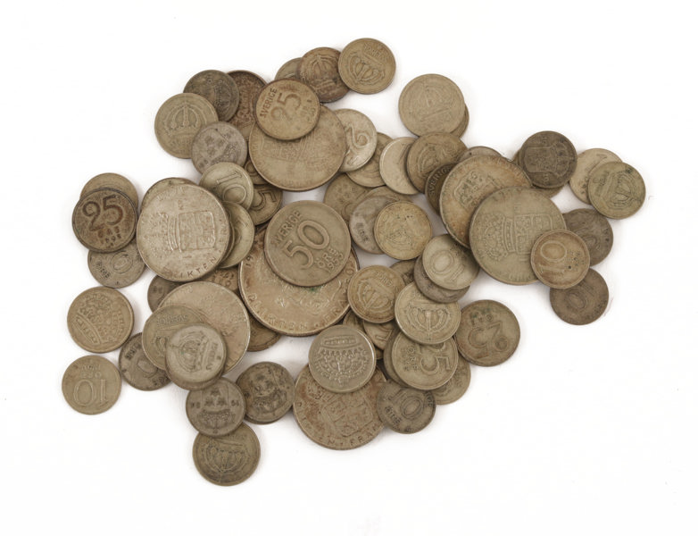 Parti svenska silvermynt