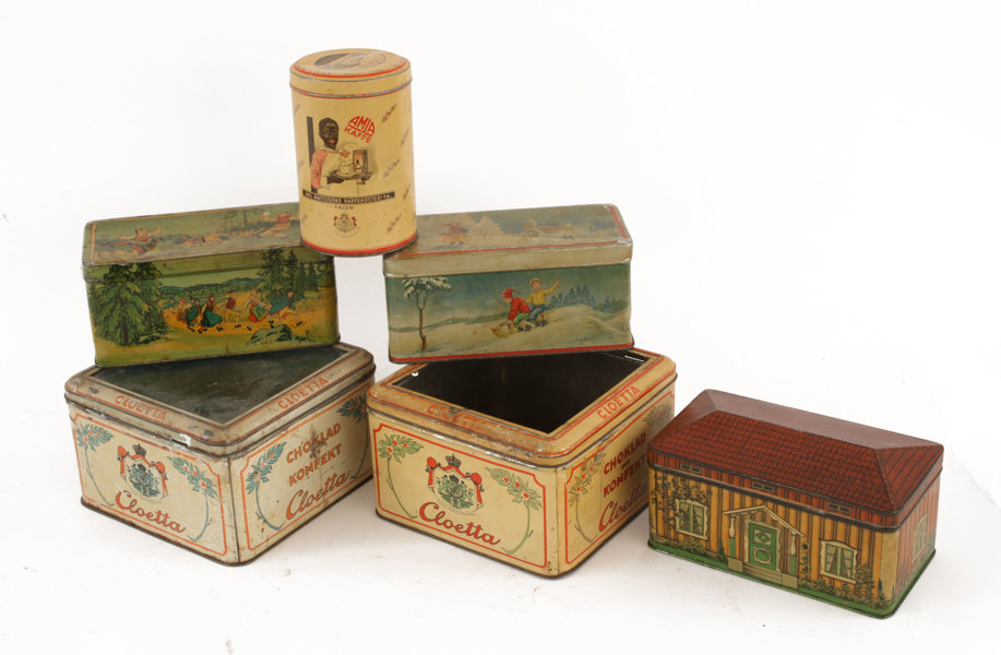 Plåtburkar 6st, 1900-talets första hälft