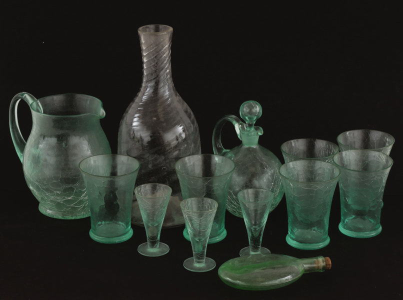 Glas 12 delar, bl.a. Stockholms Glasbruk