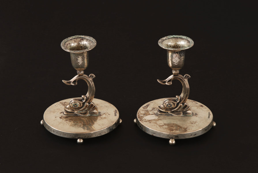 Ljusstakar ett par, silver, 1928