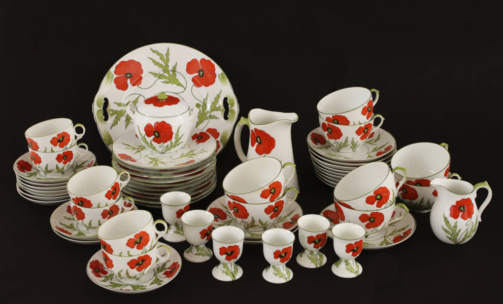 Kaffe- och teservisdelar, jugend, 1900-talets början