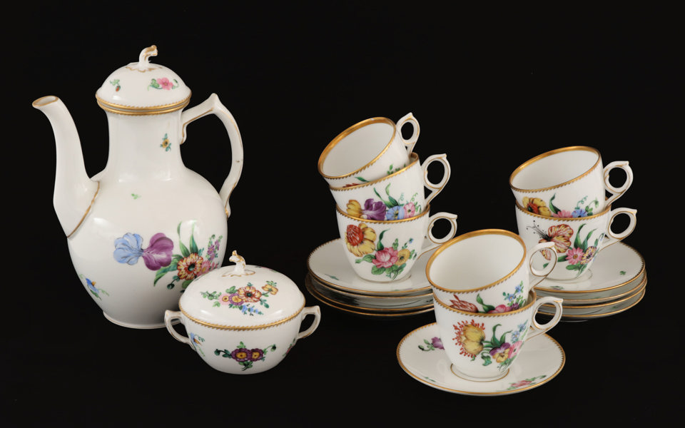 Kaffe- och moccaservisdelar, Royal Copenhagen