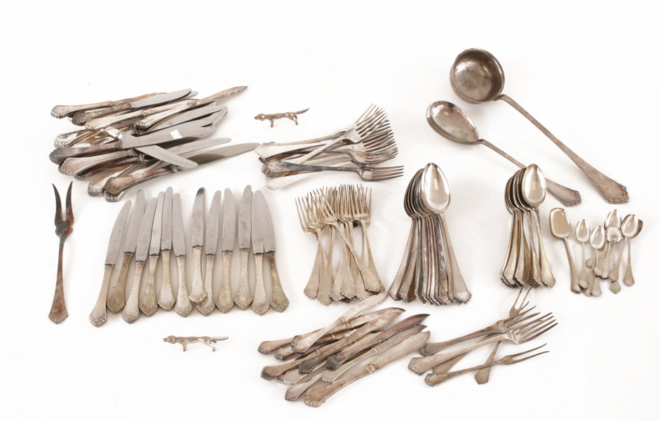 Bestickuppsättning, nysilver, Danmark