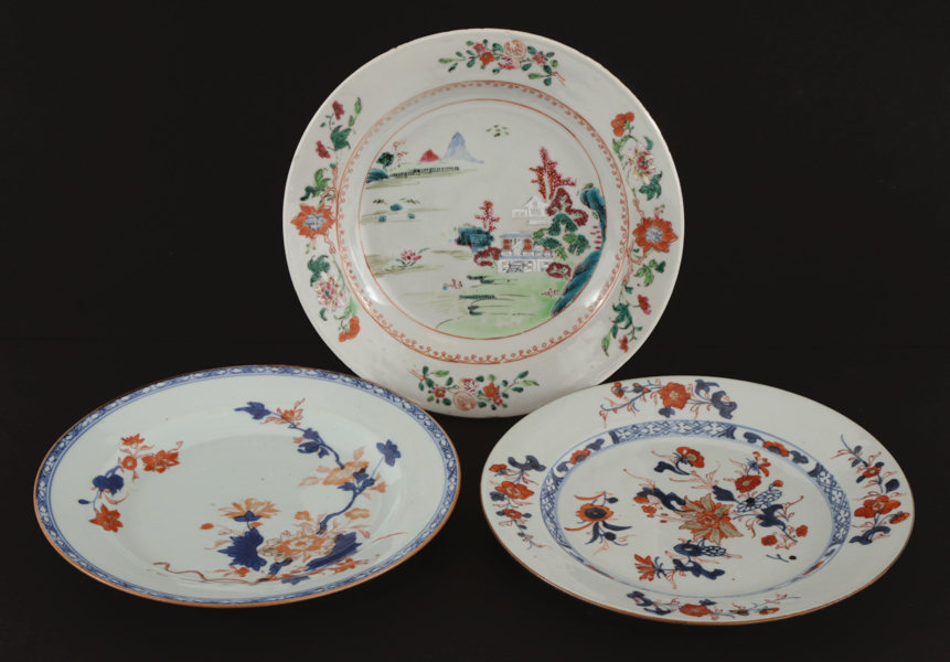 Tallrikar 3st, Kina, 1700-tal