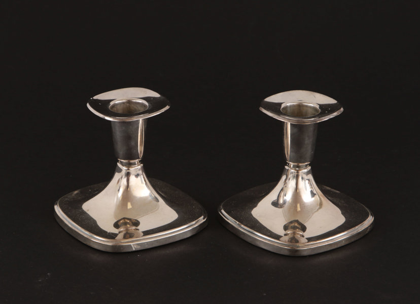 Ljusstakar ett par, silver, Tore Eldh för K&EC, 1963