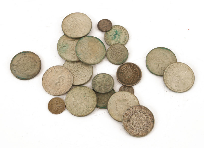 Parti svenska silvermynt