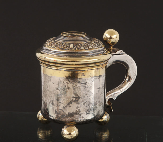 Dryckeskanna i silver, C.G.Hallberg, Stockholm, 1954