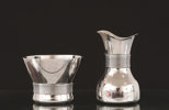 Gräddkanna och sockerskål, sterlingsilver, MGAB, Stockholm, 1967