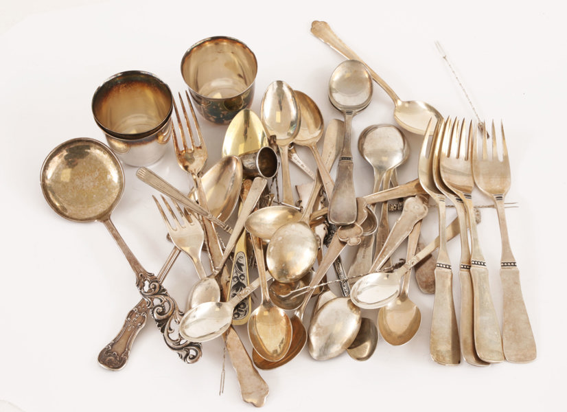 Parti silverföremål