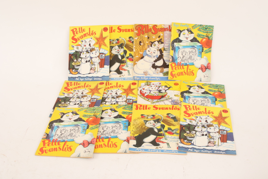 Serietidningar 12st, Pelle Svanslös, 1950-tal