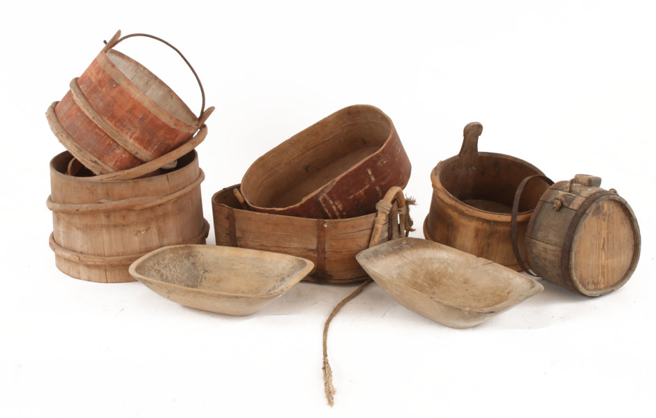 Parti allmogeföremål, 1800-tal