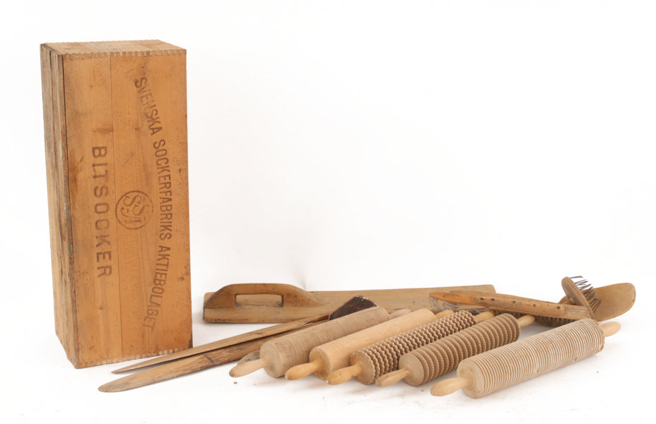 Parti kavlar, mangelbräde, m.m.