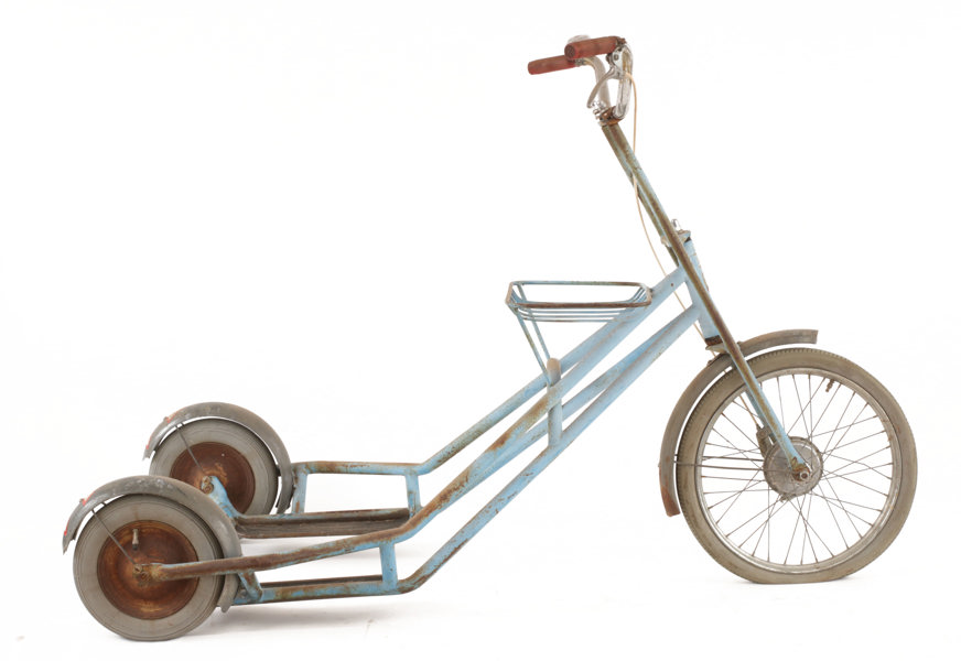 Trehjulig sparkcykel, omkring 1900-talets mitt