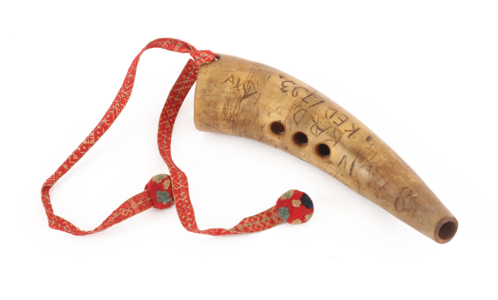 Spelhorn, allmoge, daterat bl.a. 1774, 1793
