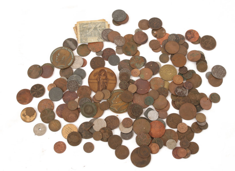 Parti mynt, mestadels Sverige