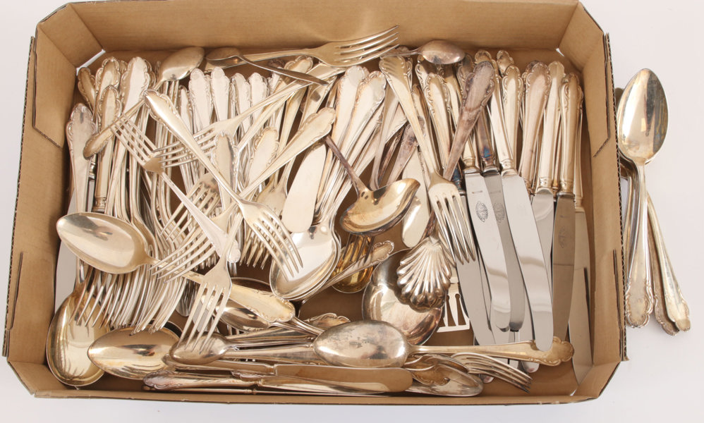 Bestickservisdelar, "Haga", nysilver