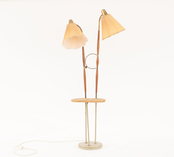 Golvlampa med bordsskiva, omkring 1900-talets mitt