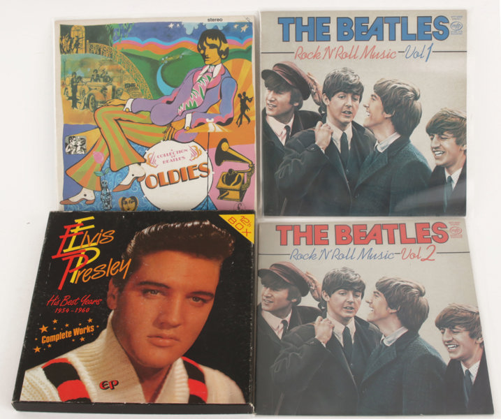 Parti LP-skivor, Elvis samt Beatles
