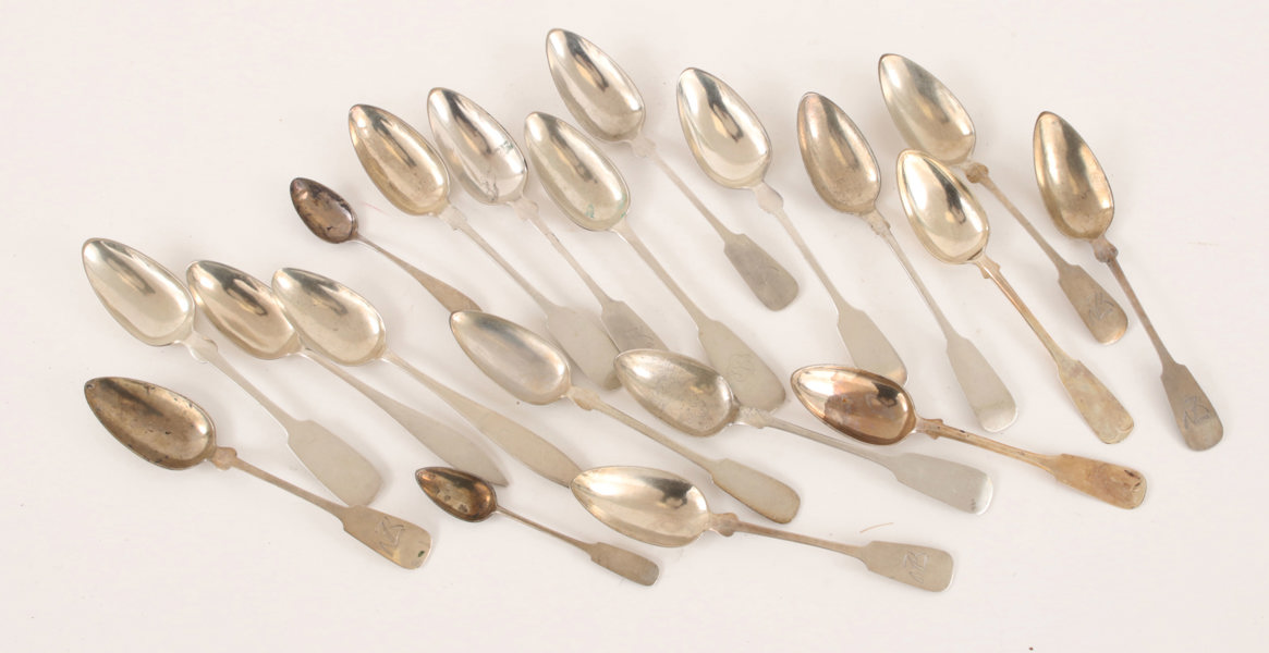 Skedar 19st, silver, Tyskland, 1800-tal