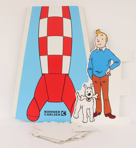 Skyltar 2st, "Tintin", Bonnier Carlsen