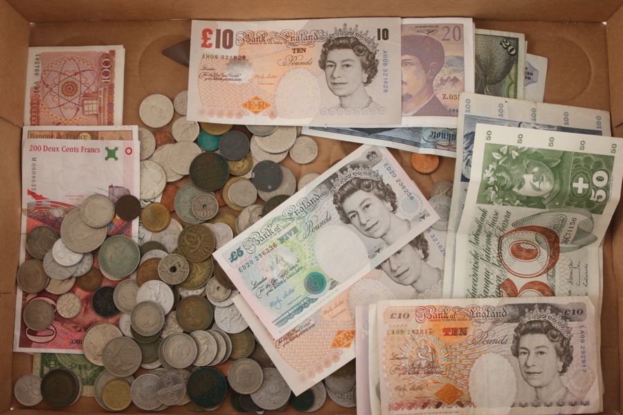 Parti mynt och sedlar