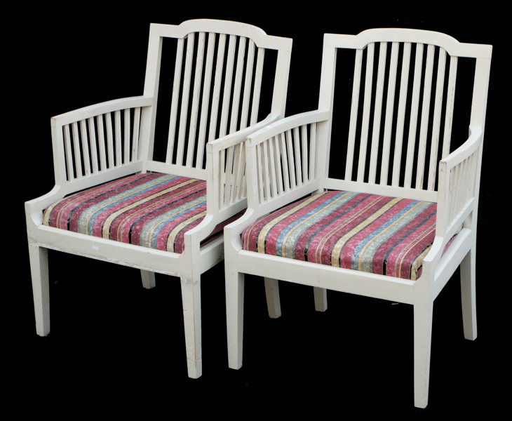 Karmstolar ett par, jugend, tidigt 1900-tal