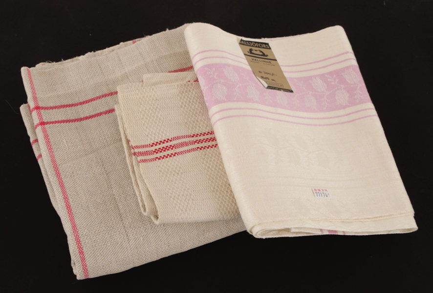 Oklippta handdukar i linne, bl.a. Dalsjöfors