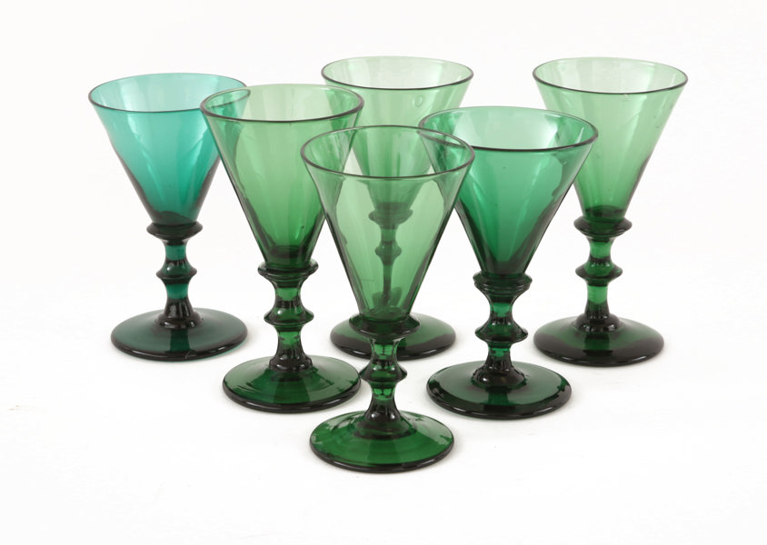 Starkvinsglas 6st, 18/1900-tal