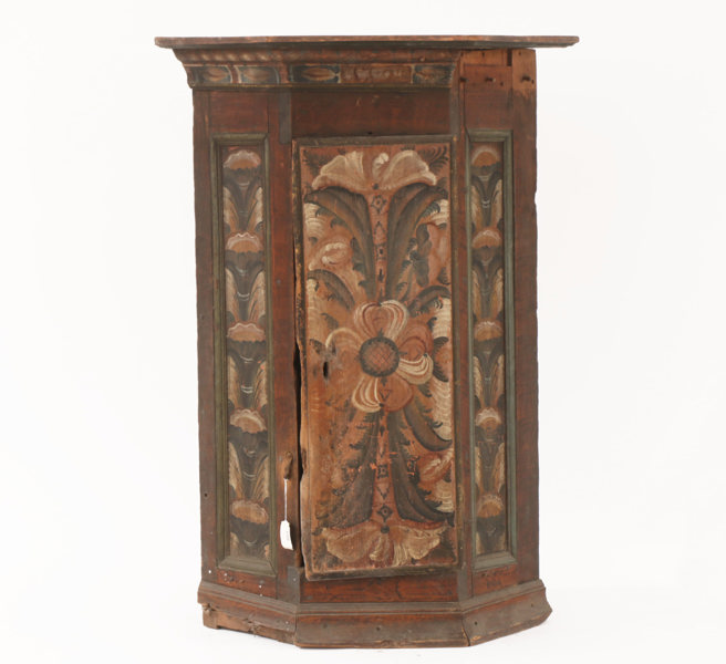 Vägghörnskåp, allmoge, Dalarna, daterat 1794