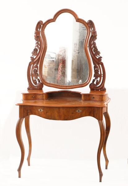 Damskrivbord med uppsats, nyrokoko, 1800-talets andra hälft