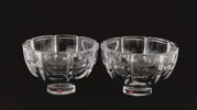Skålar 2st, "Tusen Fönster", Simon Gate för Orrefors