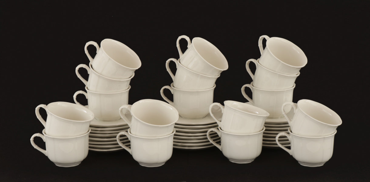 Tekoppar med fat 17st, "Manoir", Villeroy & Boch