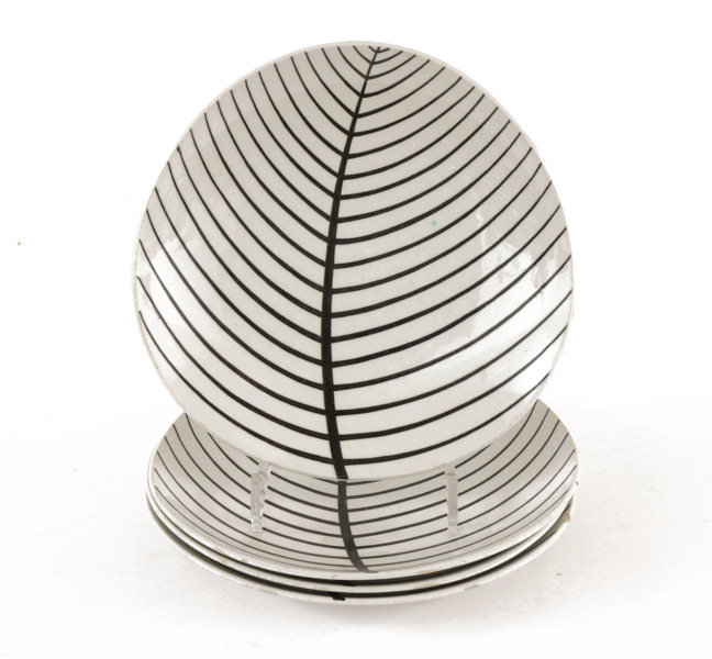 Tallrikar 4st, "Löv", Stig Lindberg för Gustavsberg