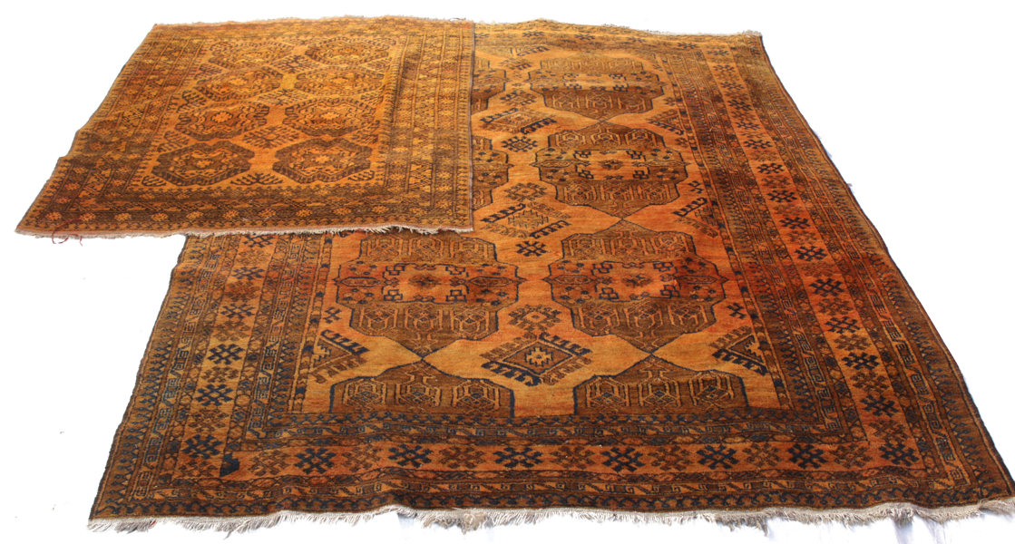 Handknutna mattor 2st, Guldafghan