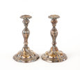 Ljusstakar ett par, silver, rokokostil, 1900-tal