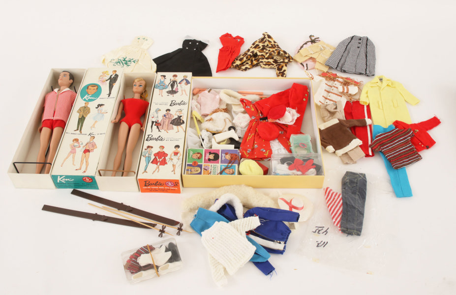 Dockor 2st, "Barbie" samt "Ken", 1960-tal