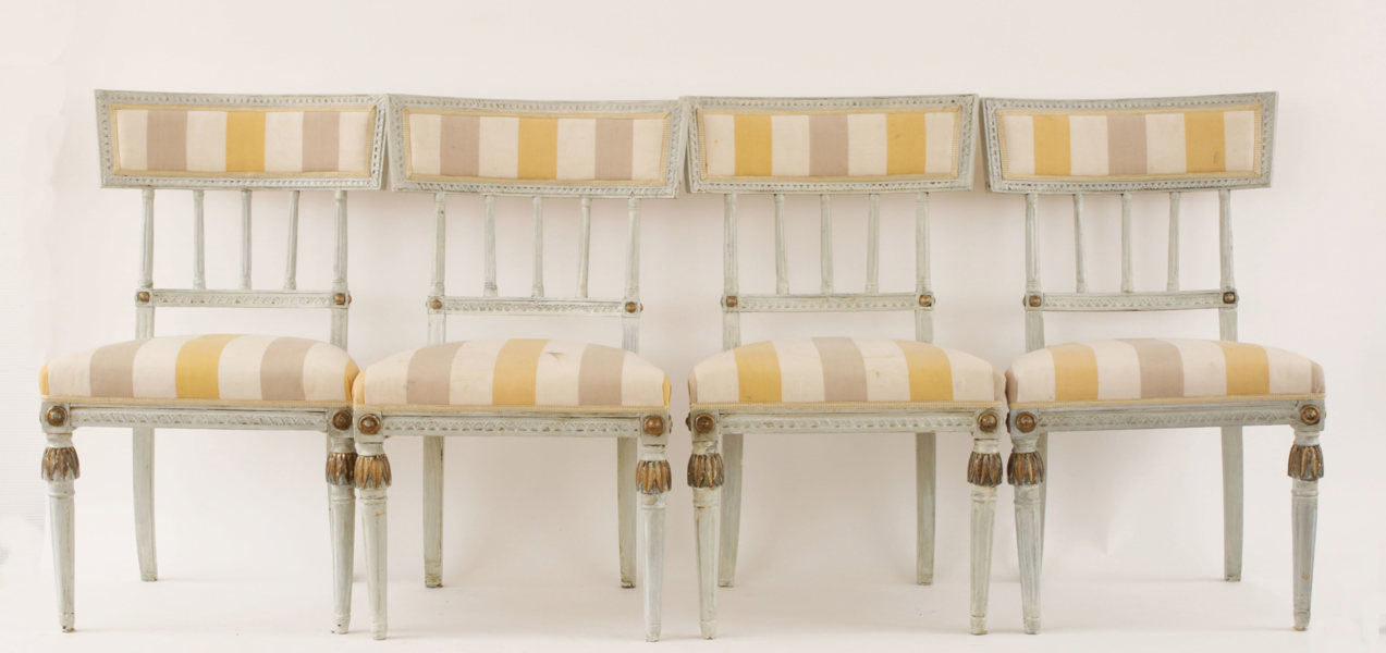 Stolar 4st, gustaviansk stil, 1800-tal