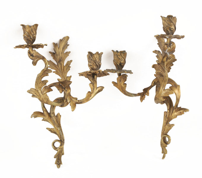 Väggappliquer ett par, rokokostil, 1800-talets slut