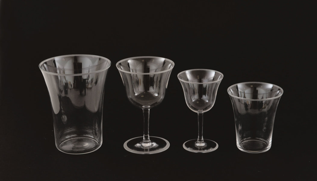 Glasservisdelar, "Elegant", Simon Gate för Orrefors