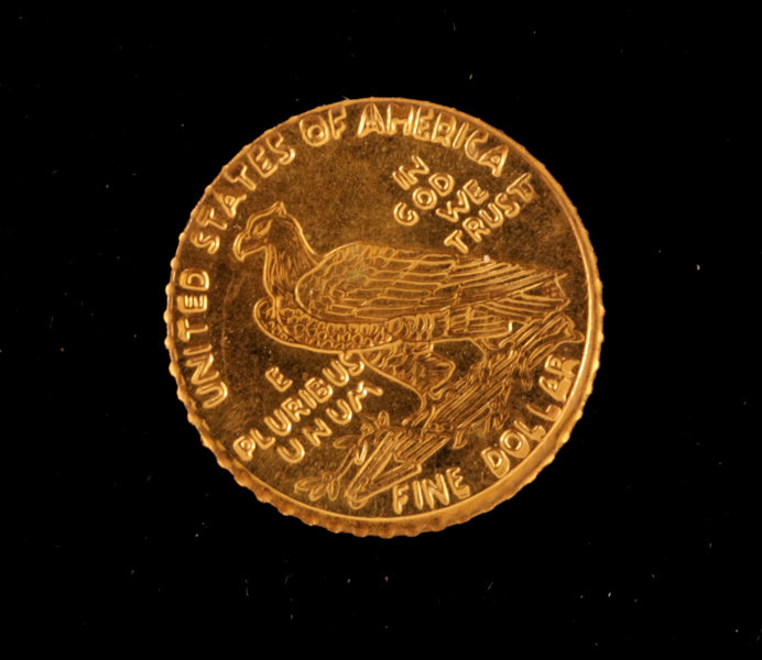 Guldmynt i 14k, "Fine Dollar", USA