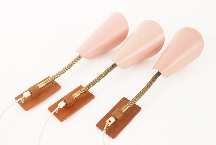 Vägglampor 3st, 1950/60-tal