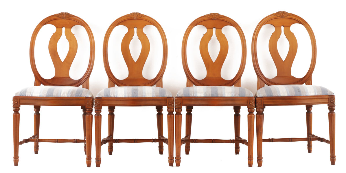 Stolar 4st, gustaviansk stil, 1900-talets andra hälft