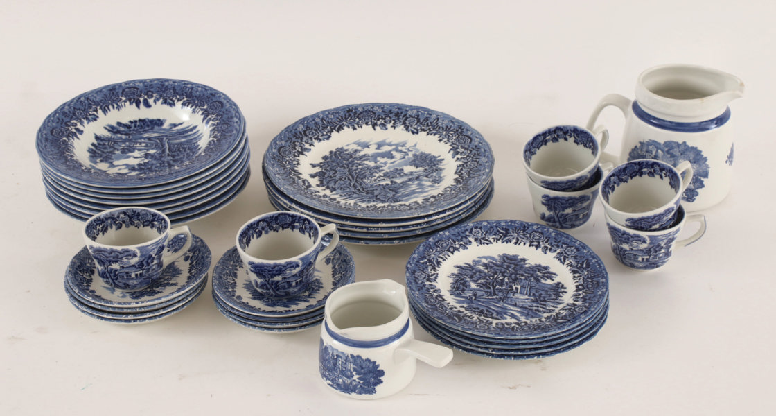 Mat- och kaffeservisdelar, "Country Style", Staffordshire, England