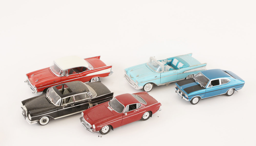 Modellbilar 5st, bl.a. Revell, Ertel