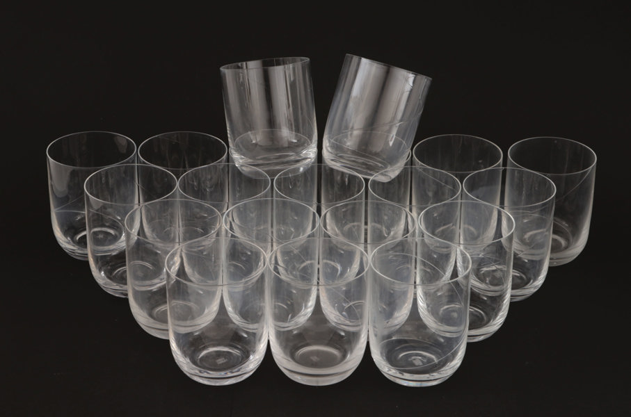 Whiskyglas 20st, "Line", Anna Ehrner för Kosta Boda