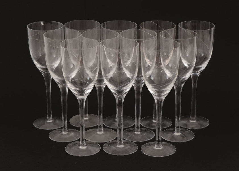 Vinglas 12st, "Line", Anna Ehrner för Kosta