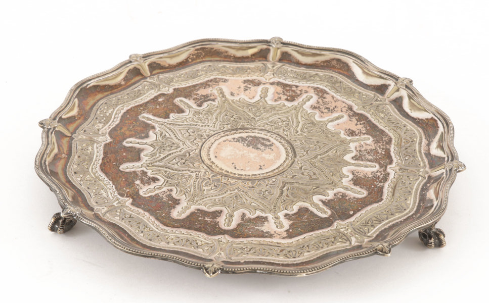 Bordsplateau, Philip Ashberry & Sons, Sheffield, 1800-tal