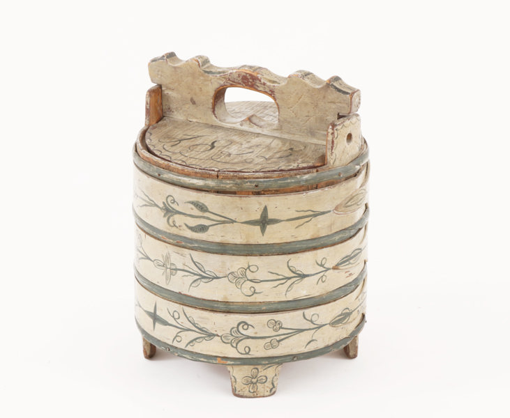 Laggkärl, allmoge, daterat 1855