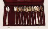 Kaffeskedar 12st, silver, "Carl Philip"